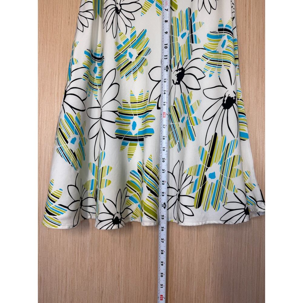 Valerie Stevens 100% Silk Floral Skirt Womens Size 4 Multicolor Event Retro - Picture 9 of 11